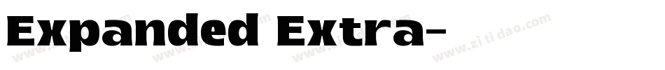 Expanded Extra字体转换